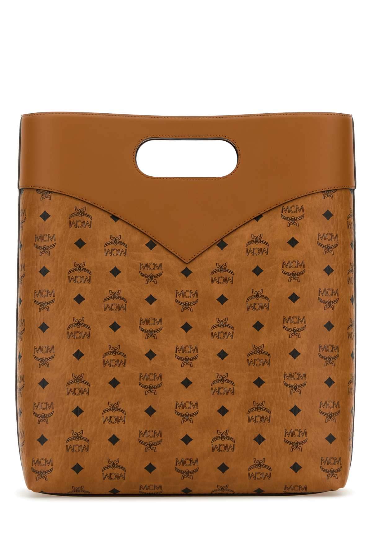 Mcm Men Printed Canvas Shopping Bag DestGlow