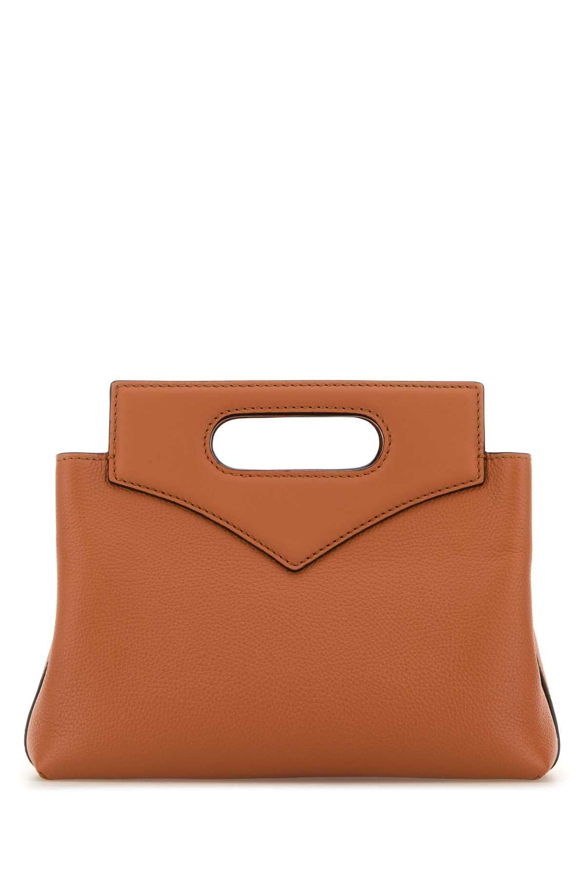 Mcm Women Caramel Leather Mini Soft Diamond Handbag DestGlow