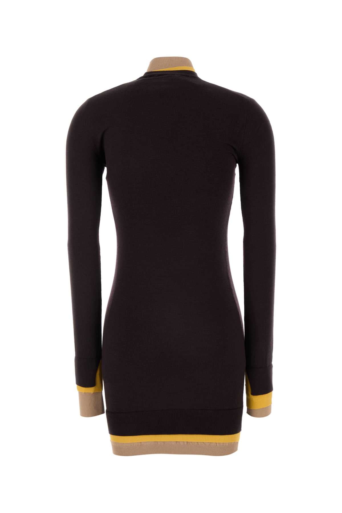 Fendi Women Plum Wool Blend Dress DestGlow