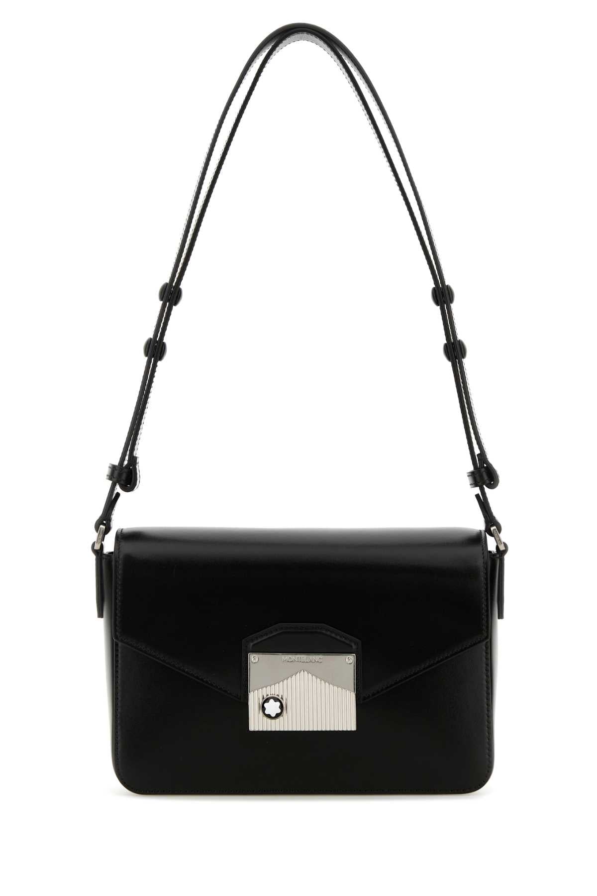 Montblanc Men Black Leather Meisterstuck Shoulder Bag by Luosophy