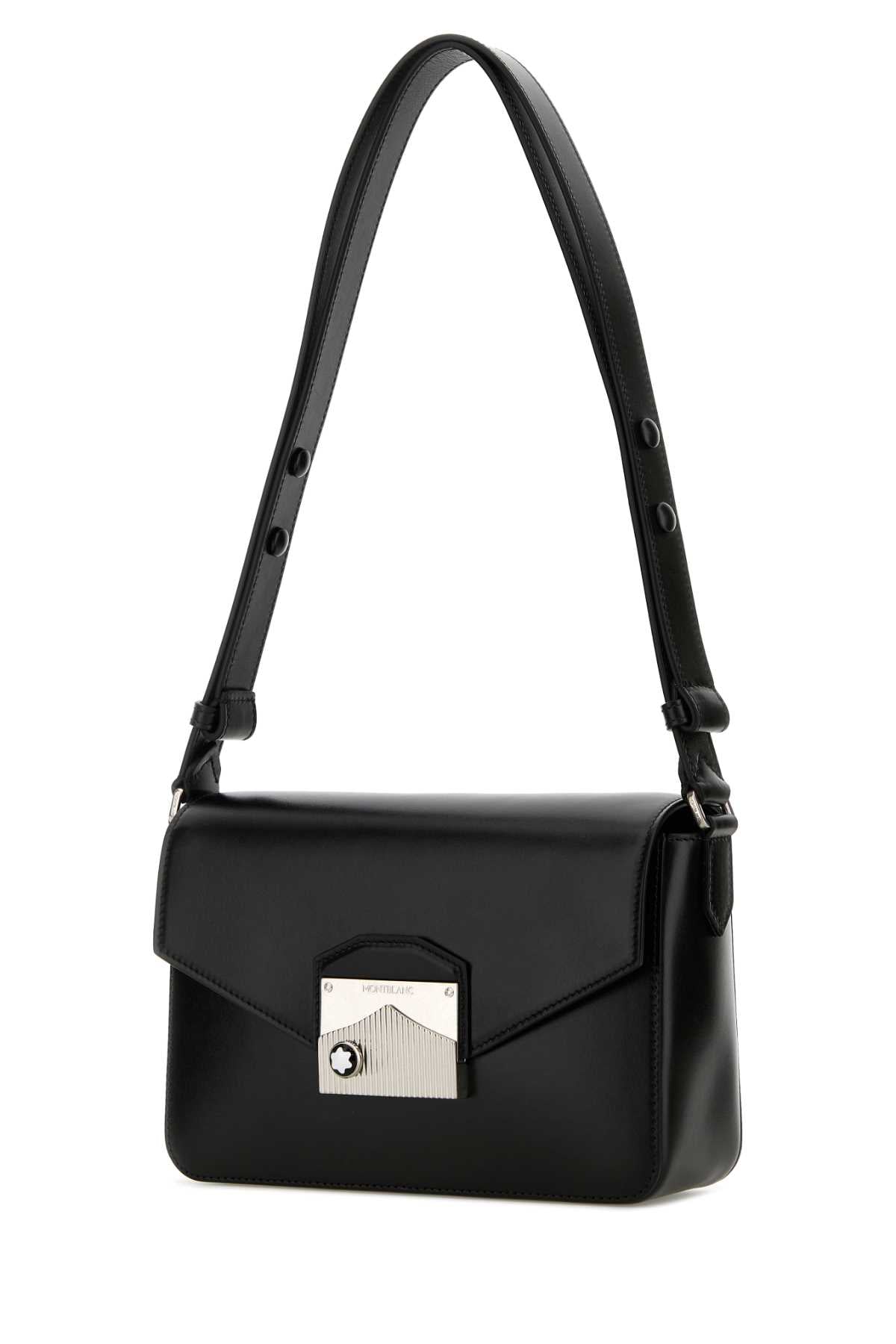 Montblanc Men Black Leather Meisterstuck Shoulder Bag DestGlow