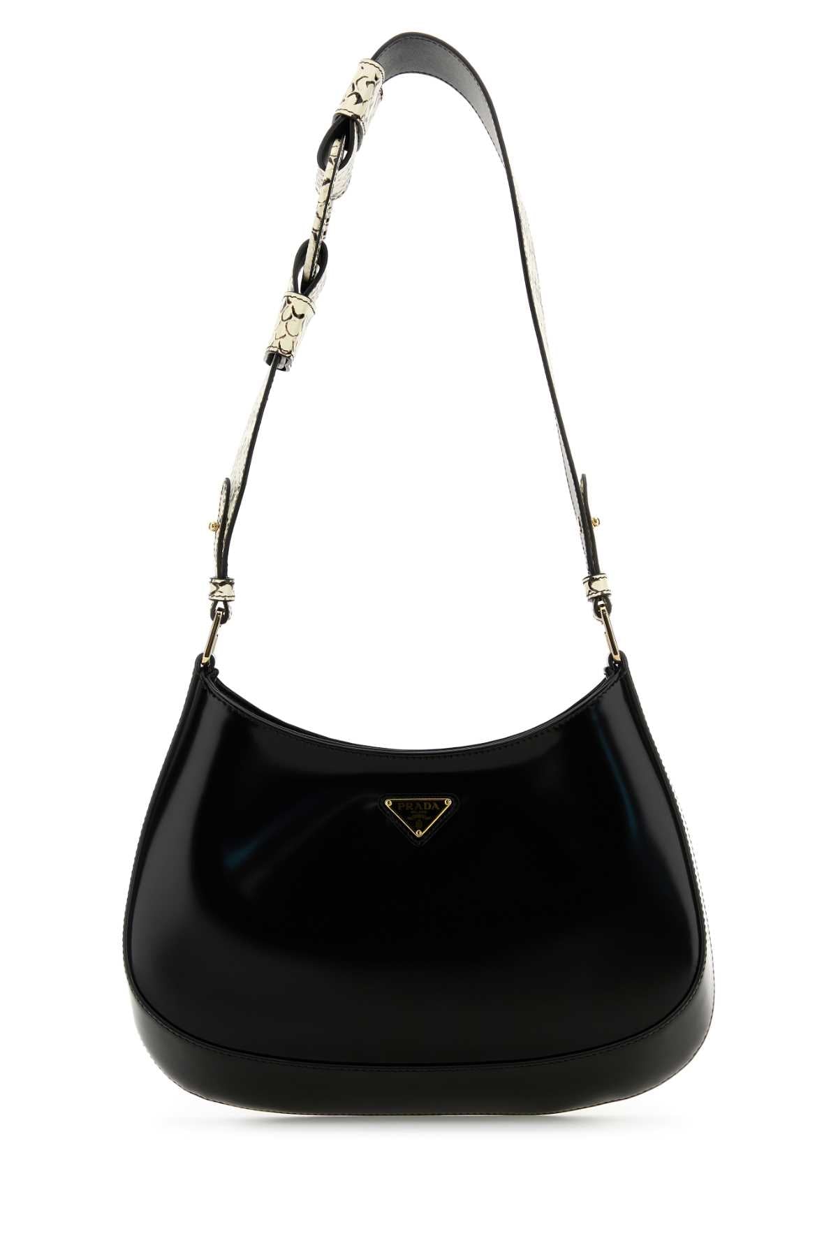Prada Women Black Leather Cleo Shoulder Bag DestGlow
