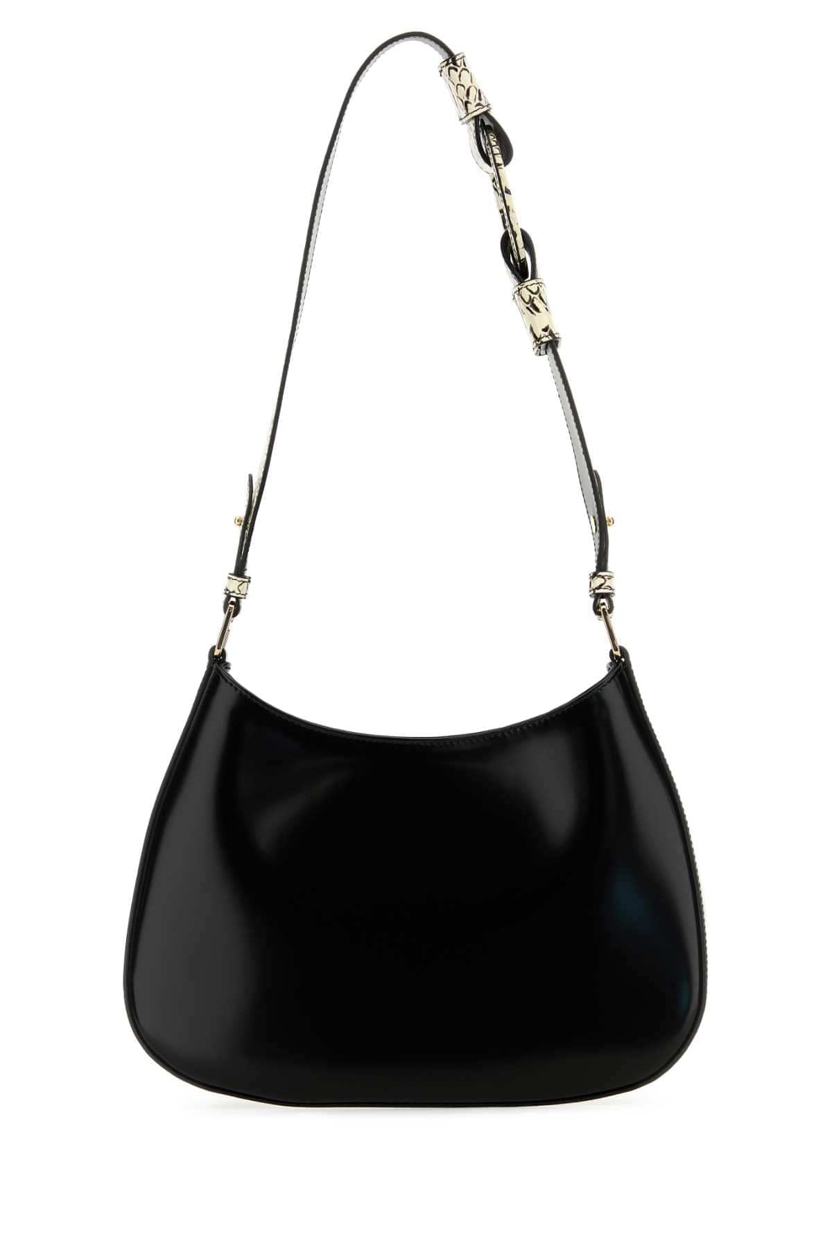 Prada Women Black Leather Cleo Shoulder Bag DestGlow