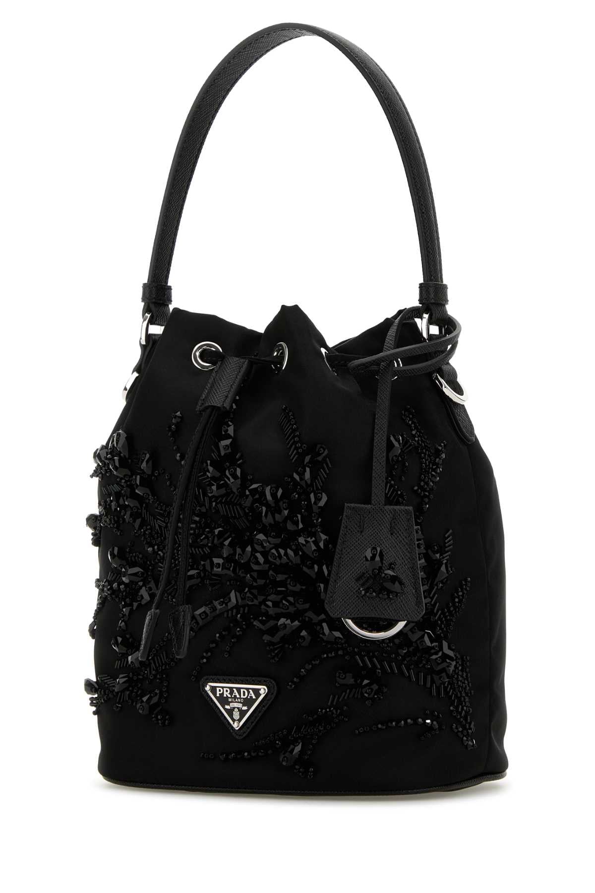 Prada Women Black Nylon Bucket Bag DestGlow