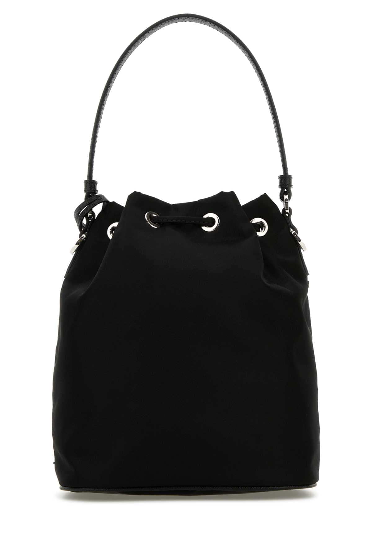 Prada Women Black Nylon Bucket Bag DestGlow