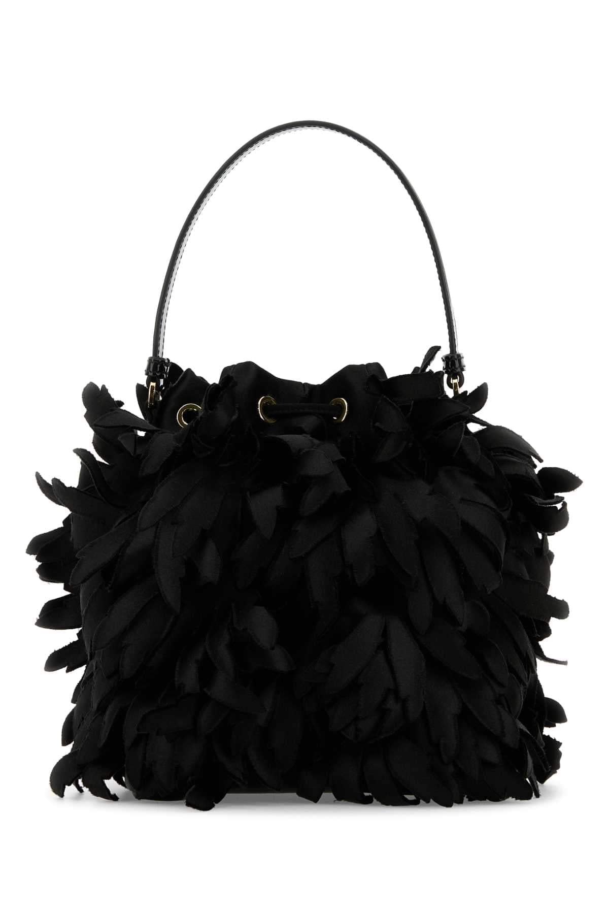 Prada Women Embellished Satin Mini Bucket Bag DestGlow