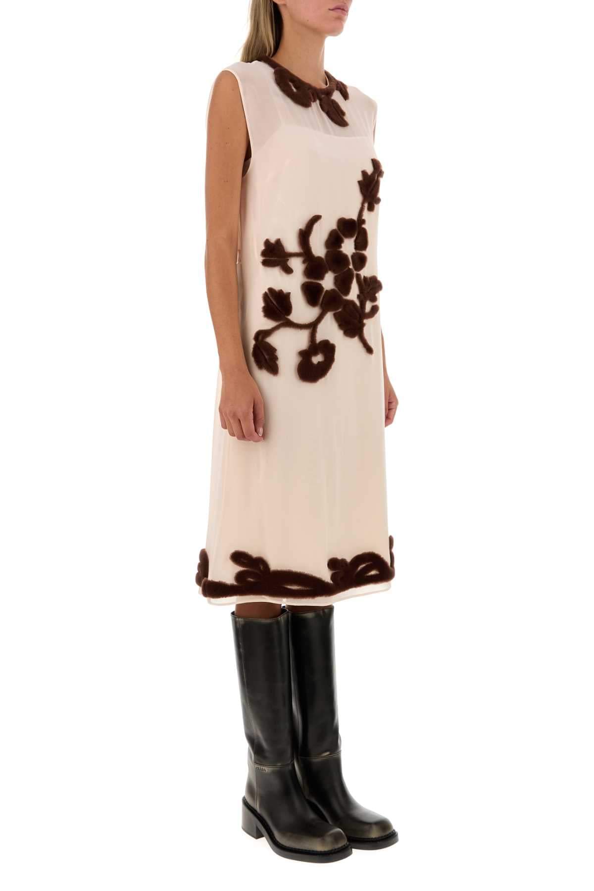 Prada Women Light Pink Georgette Dress DestGlow