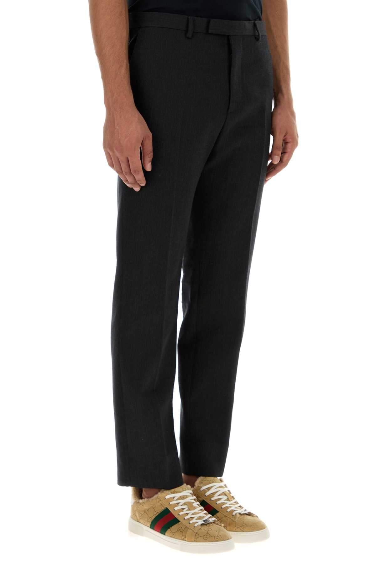 Gucci Men Charcoal Wool Pant DestGlow