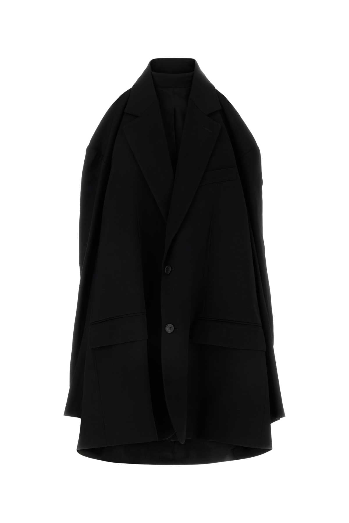 Balenciaga Women Black Viscose Blend Blazer Dress DestGlow