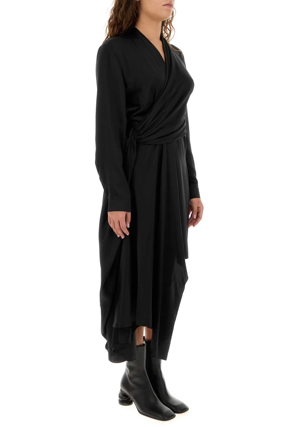 Balenciaga Women Black Satin Dress DestGlow