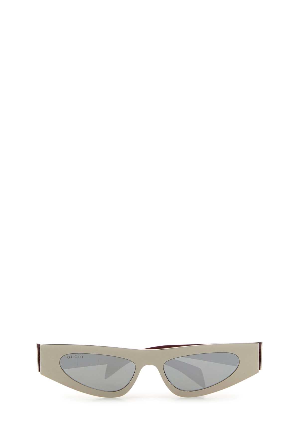 Gucci Women Silver Metal Sunglasses