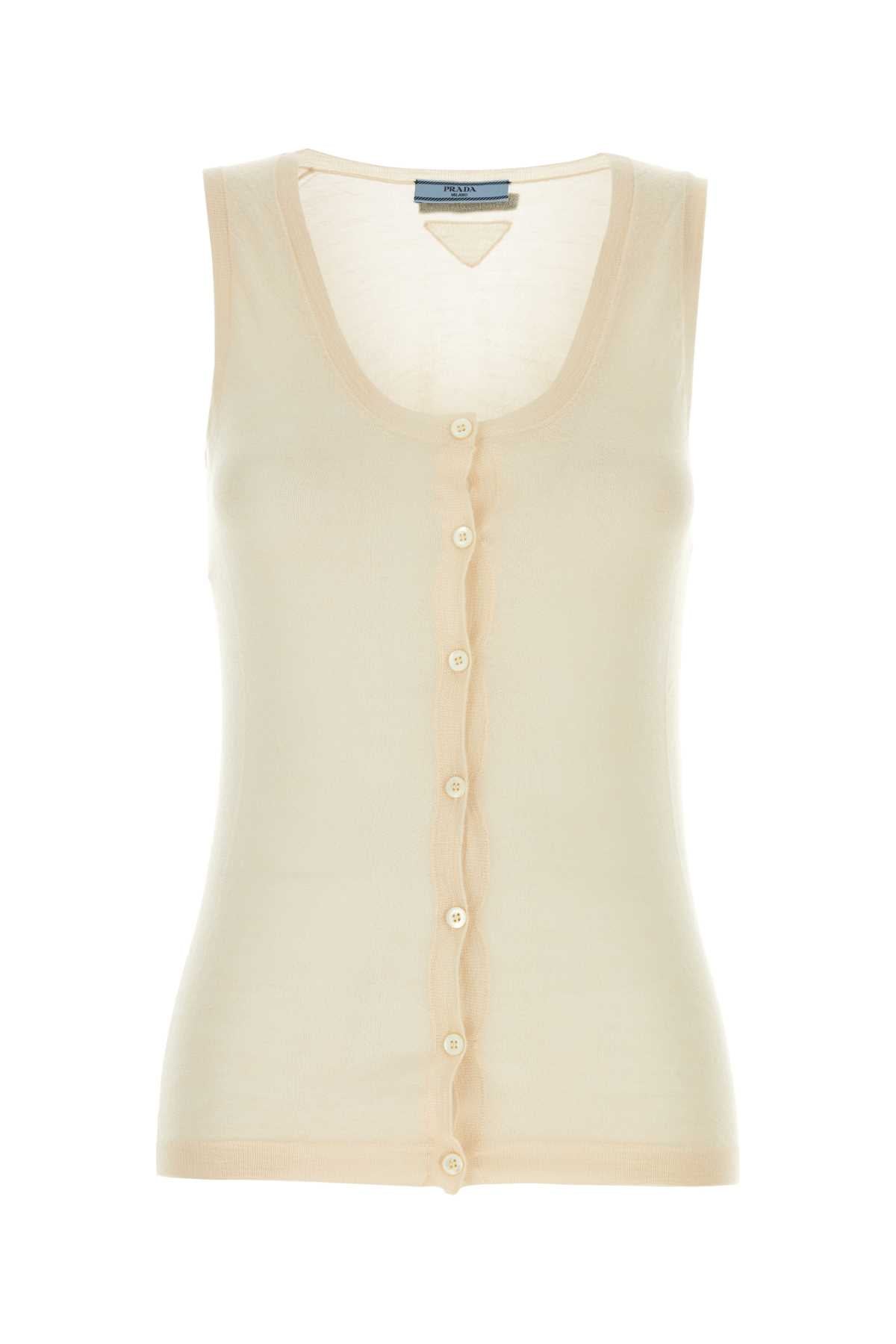 Prada Women Skin Pink Cashmere Blend Vest DestGlow