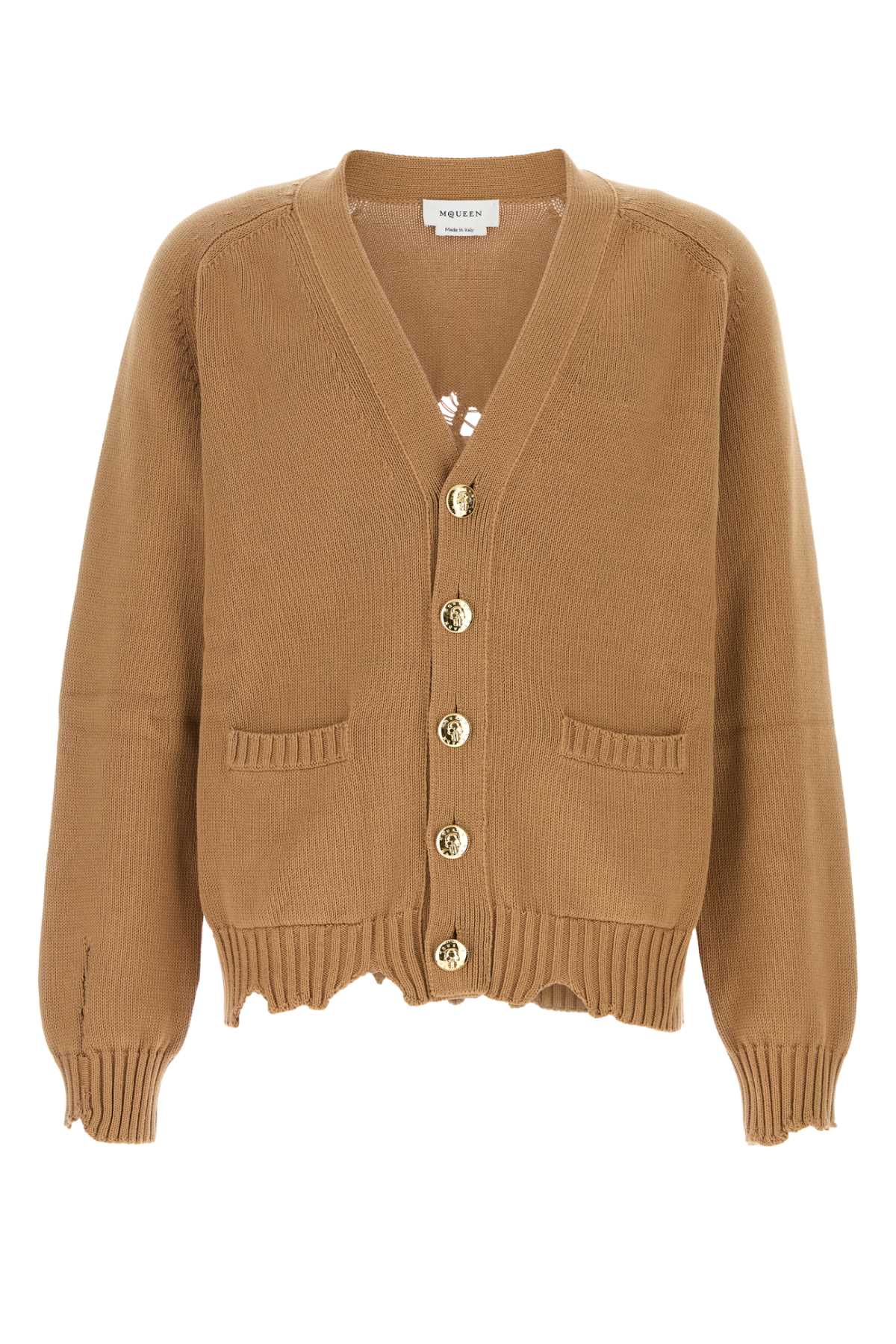 Alexander Mcqueen Men Biscuit Cotton Cardigan DestGlow