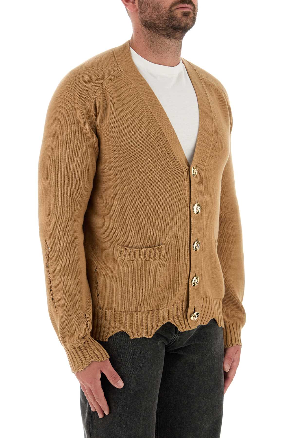 Alexander Mcqueen Men Biscuit Cotton Cardigan DestGlow