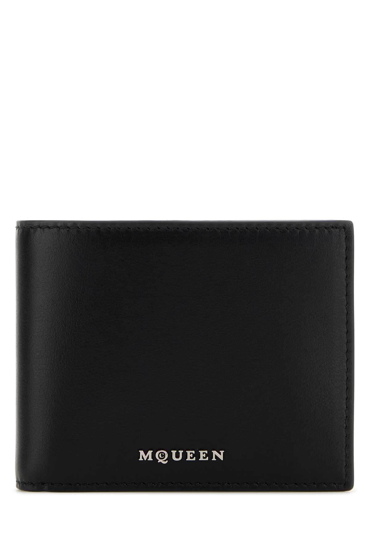 Alexander Mcqueen Men Black Leather Wallet DestGlow