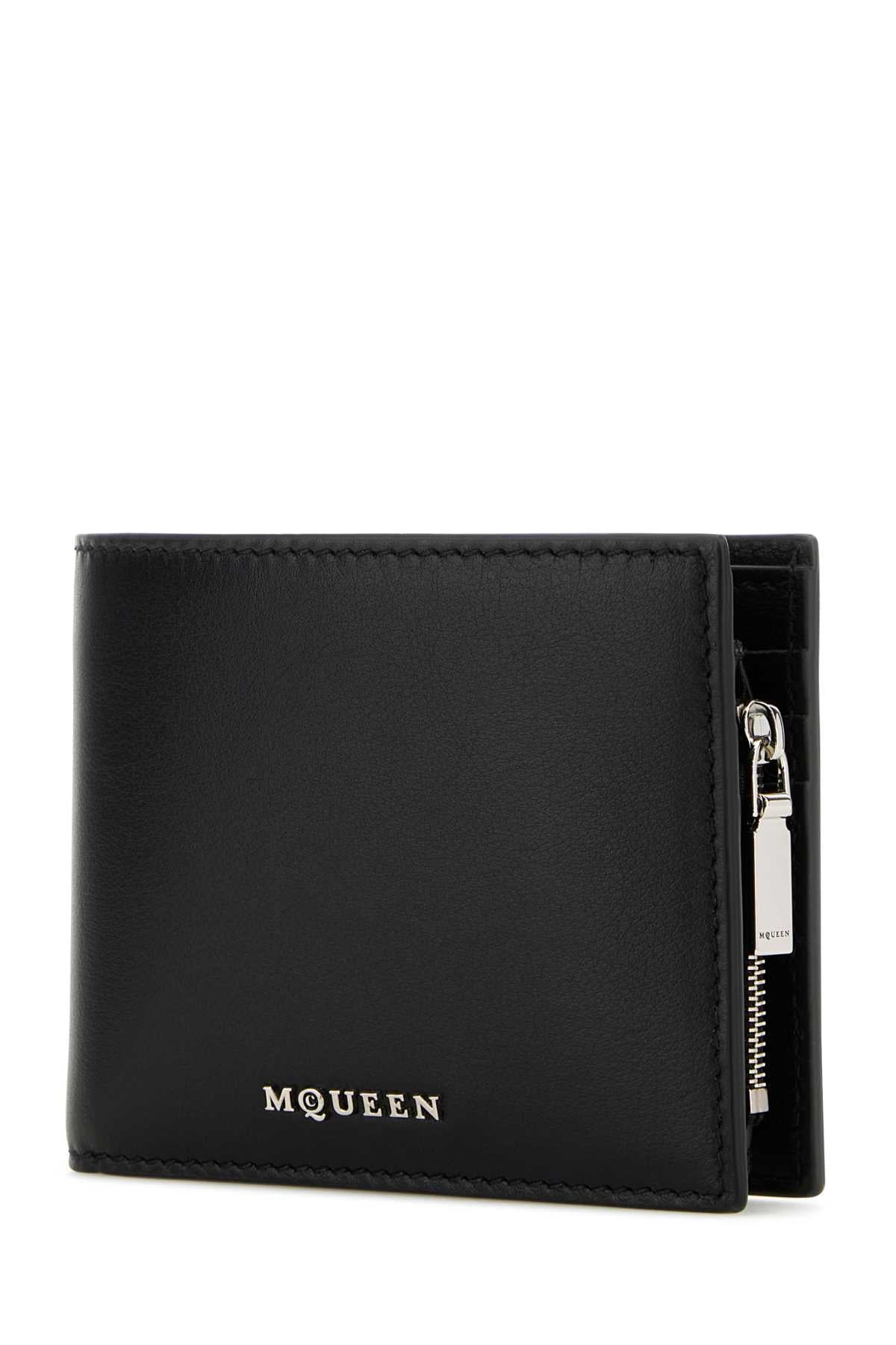 Alexander Mcqueen Men Black Leather Wallet DestGlow