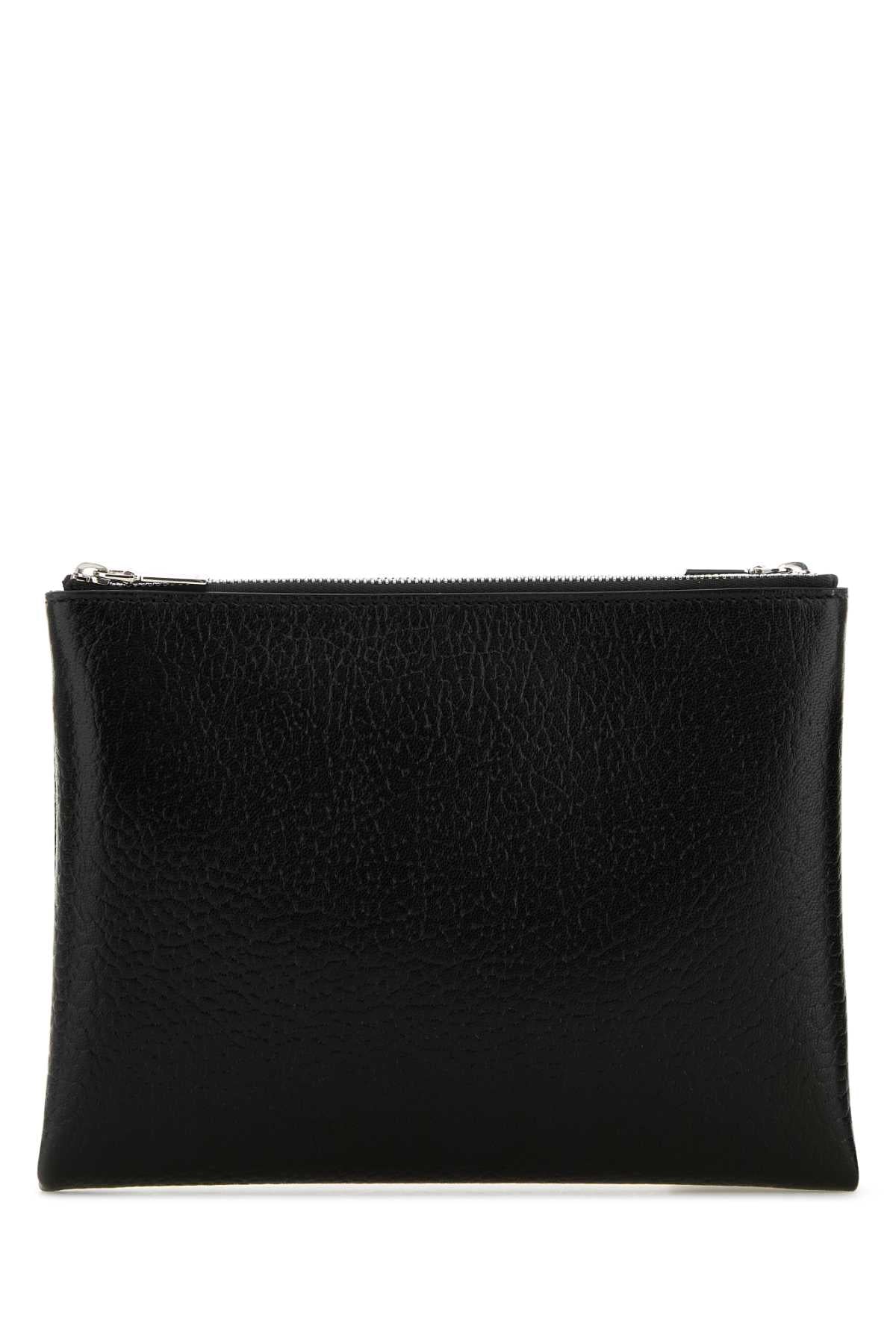 Alexander Mcqueen Women Black Leather Pouch DestGlow