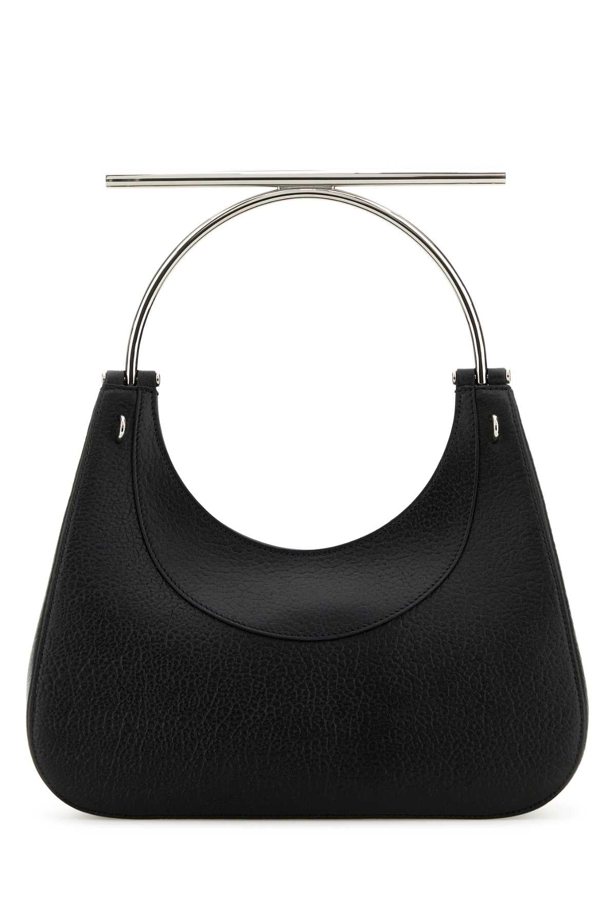 Alexander Mcqueen Women Black Leather Cross-Bar Handbag DestGlow