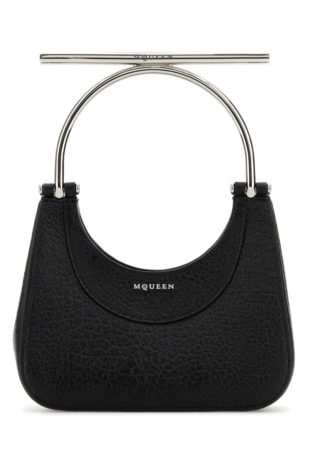 Alexander Mcqueen Women Black Leather Mini Cross-Bar Handbag DestGlow