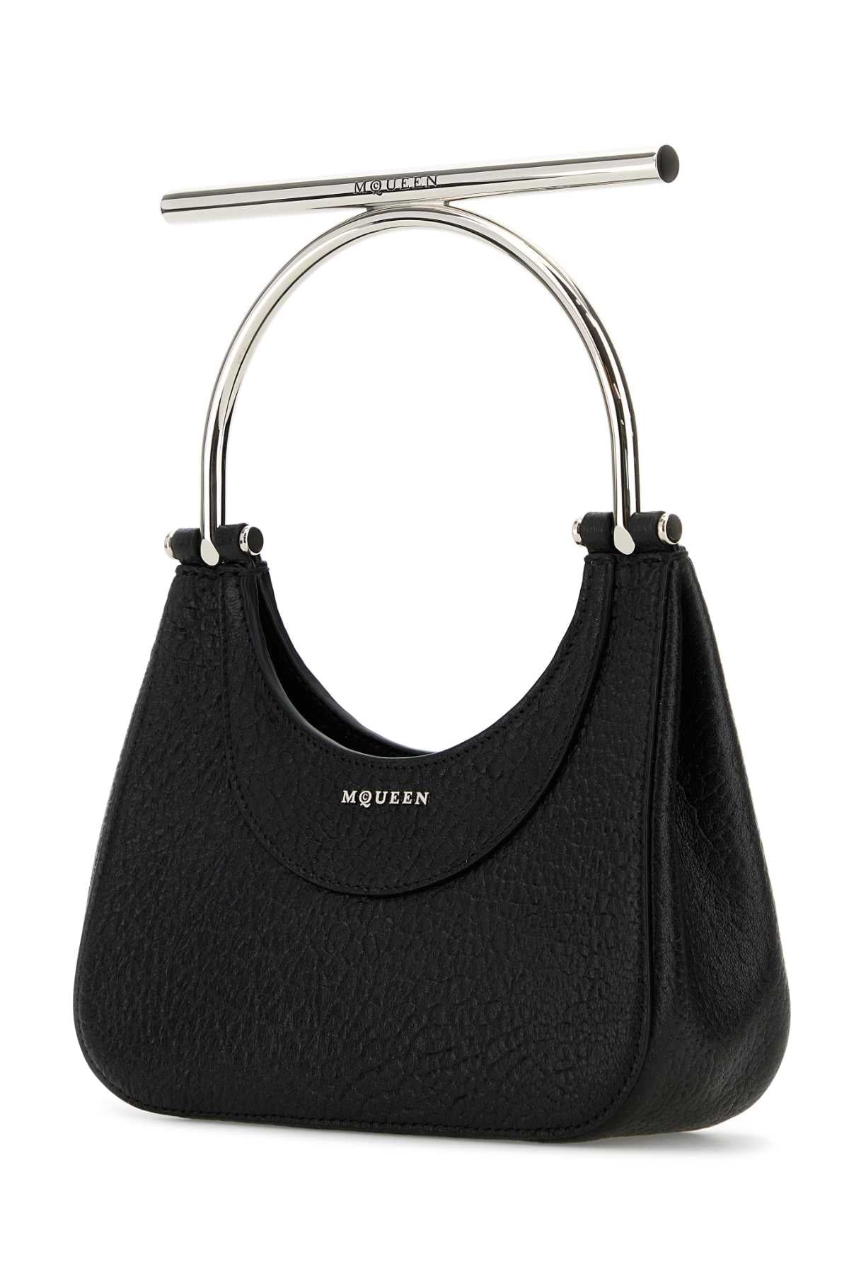 Alexander Mcqueen Women Black Leather Mini Cross-Bar Handbag DestGlow