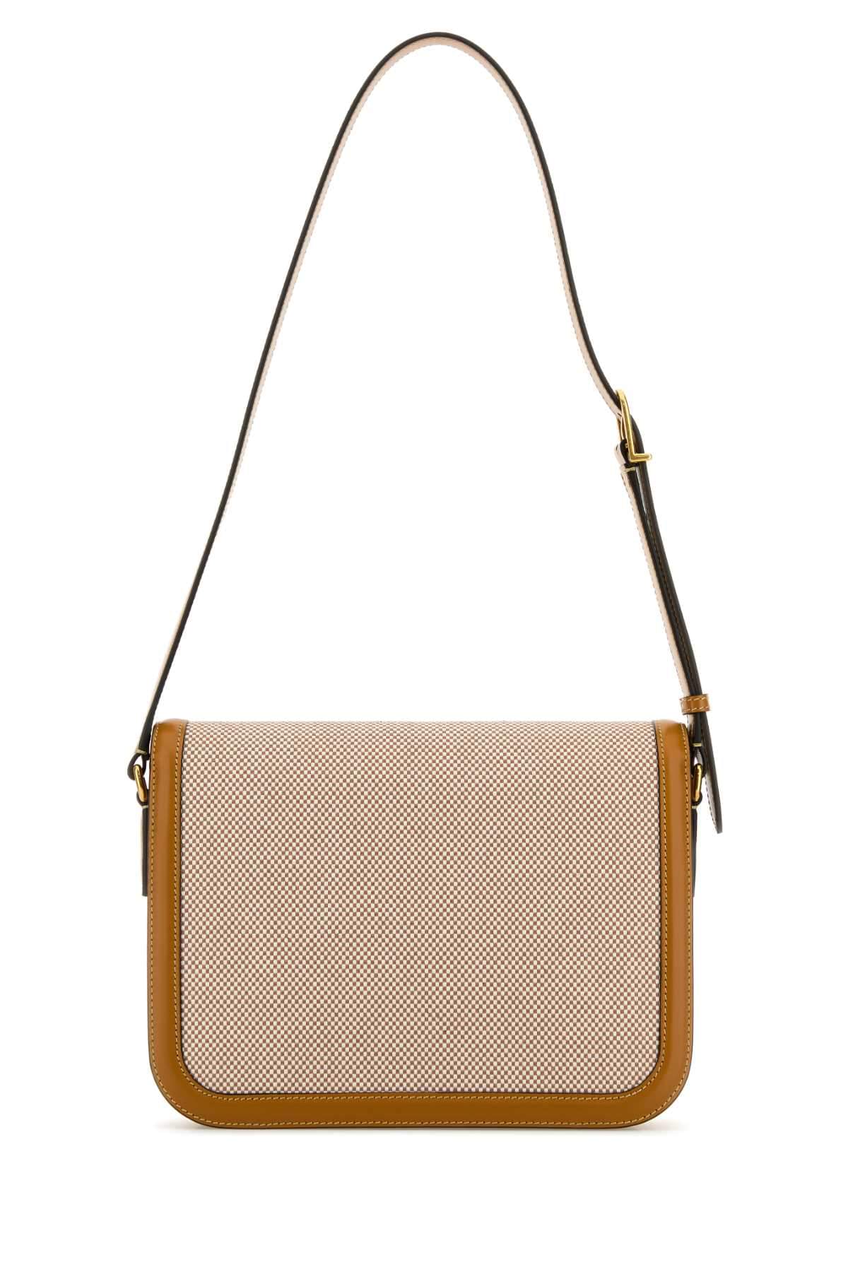 Valentino Garavani Women Two-Tone Canvas And Leather 9To5 Shoulder Bag DestGlow