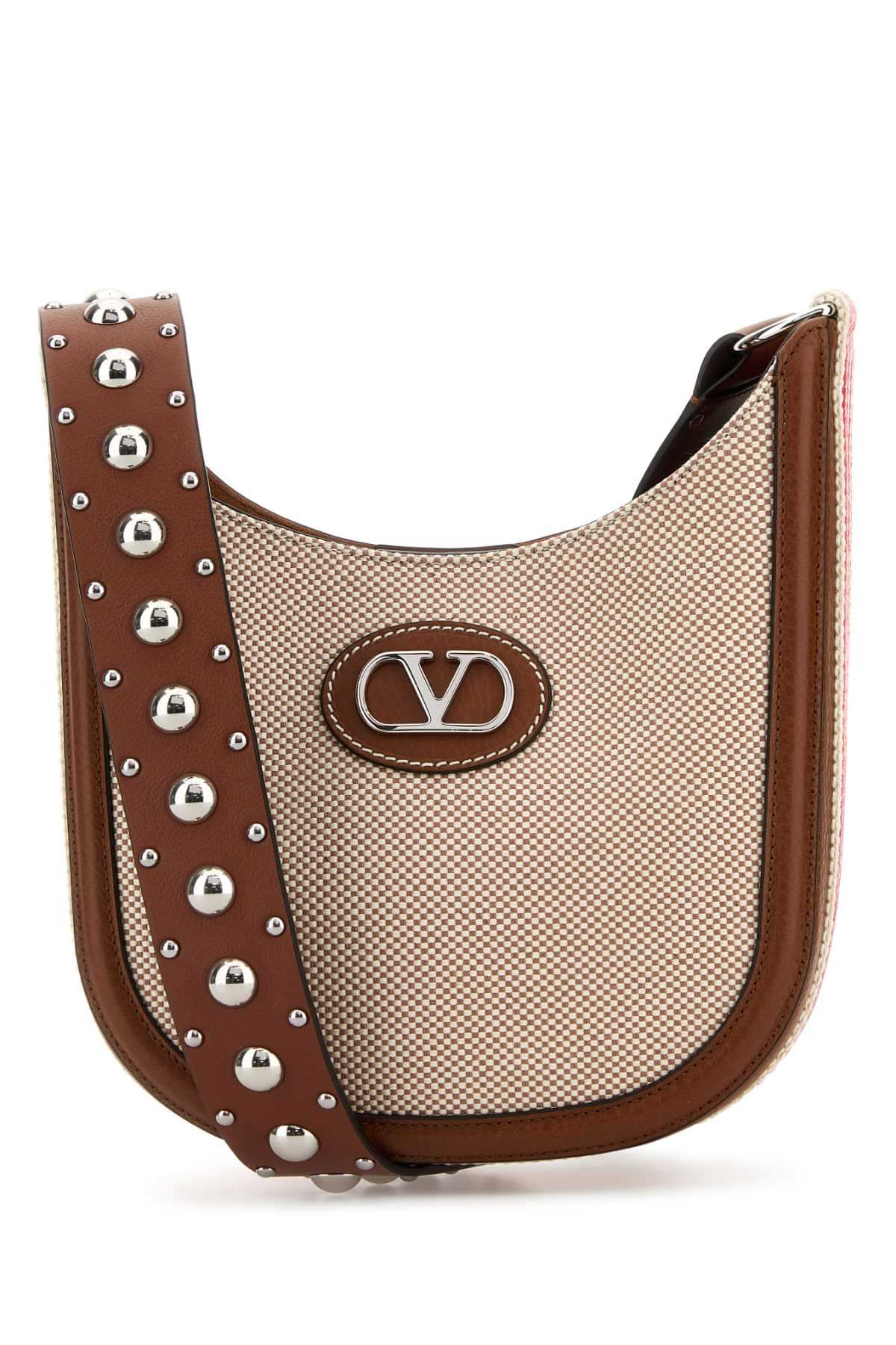 Valentino Garavani Women Two-Tone Canvas Vlogo Signature Crossbody Bag DestGlow