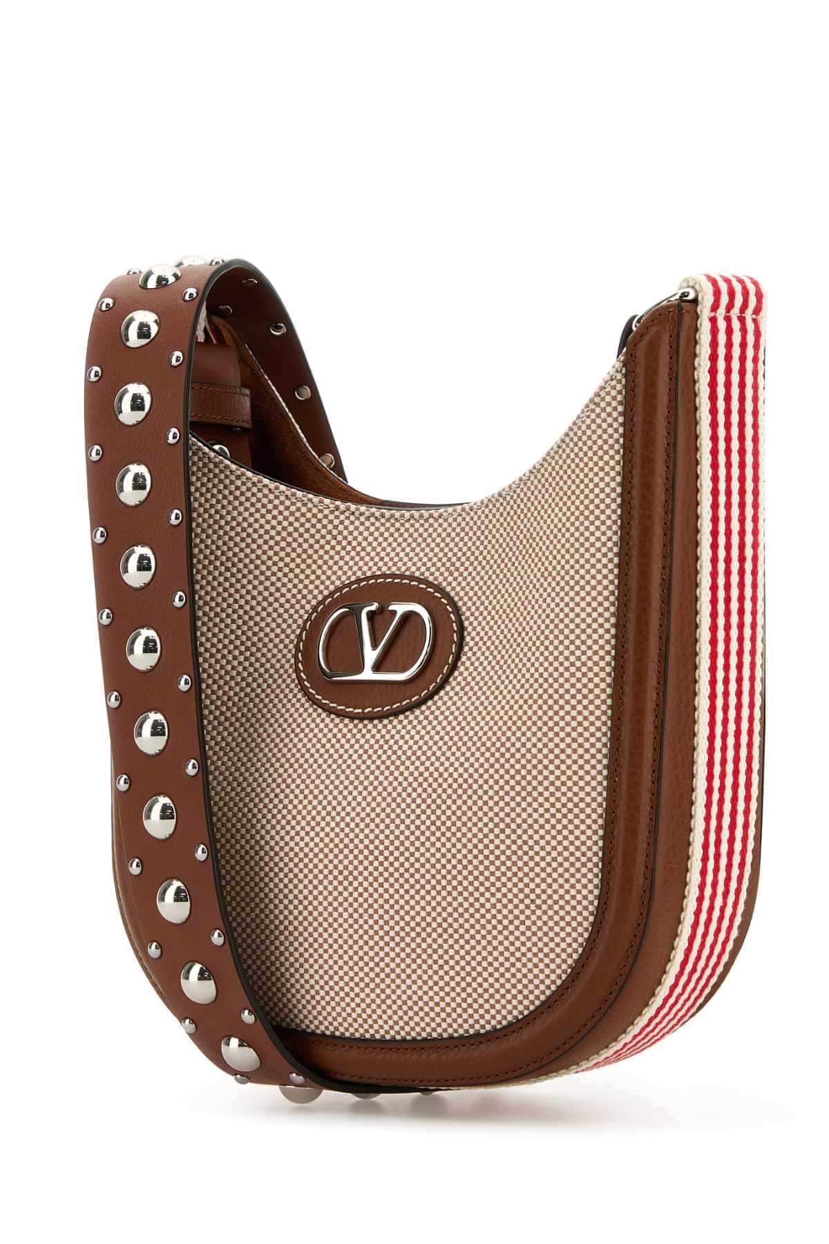 Valentino Garavani Women Two-Tone Canvas Vlogo Signature Crossbody Bag DestGlow