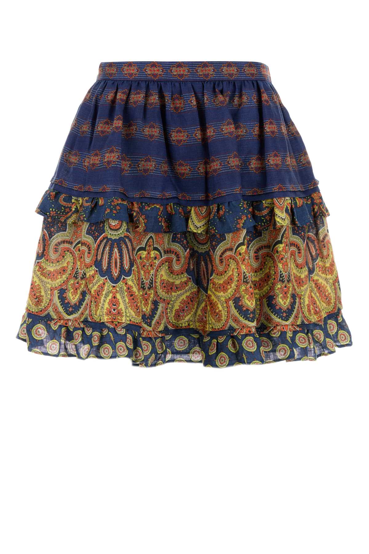 Valentino Garavani Women Printed Linen Skirt DestGlow
