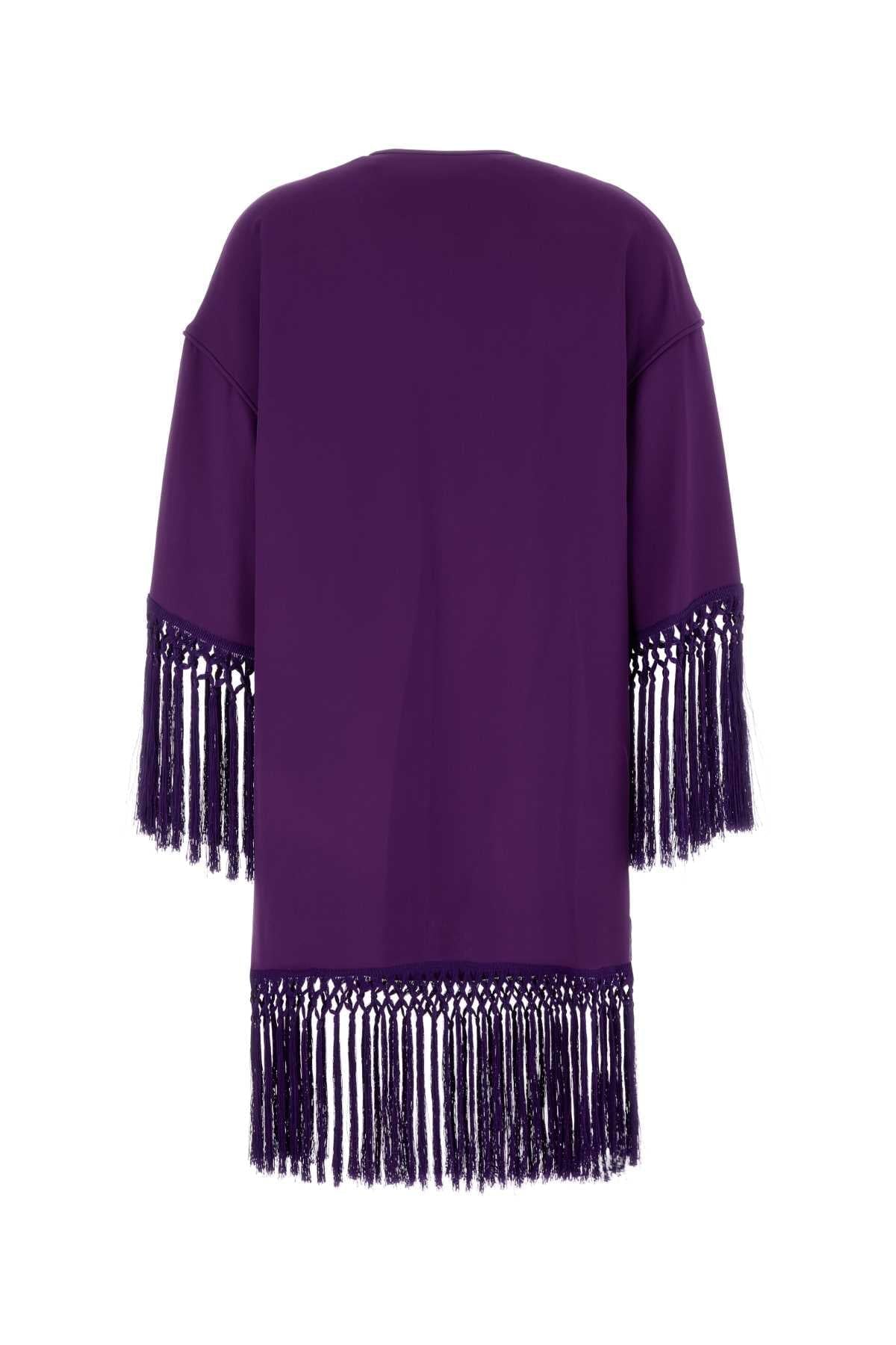 Valentino Garavani Women Purple Cady Dress DestGlow