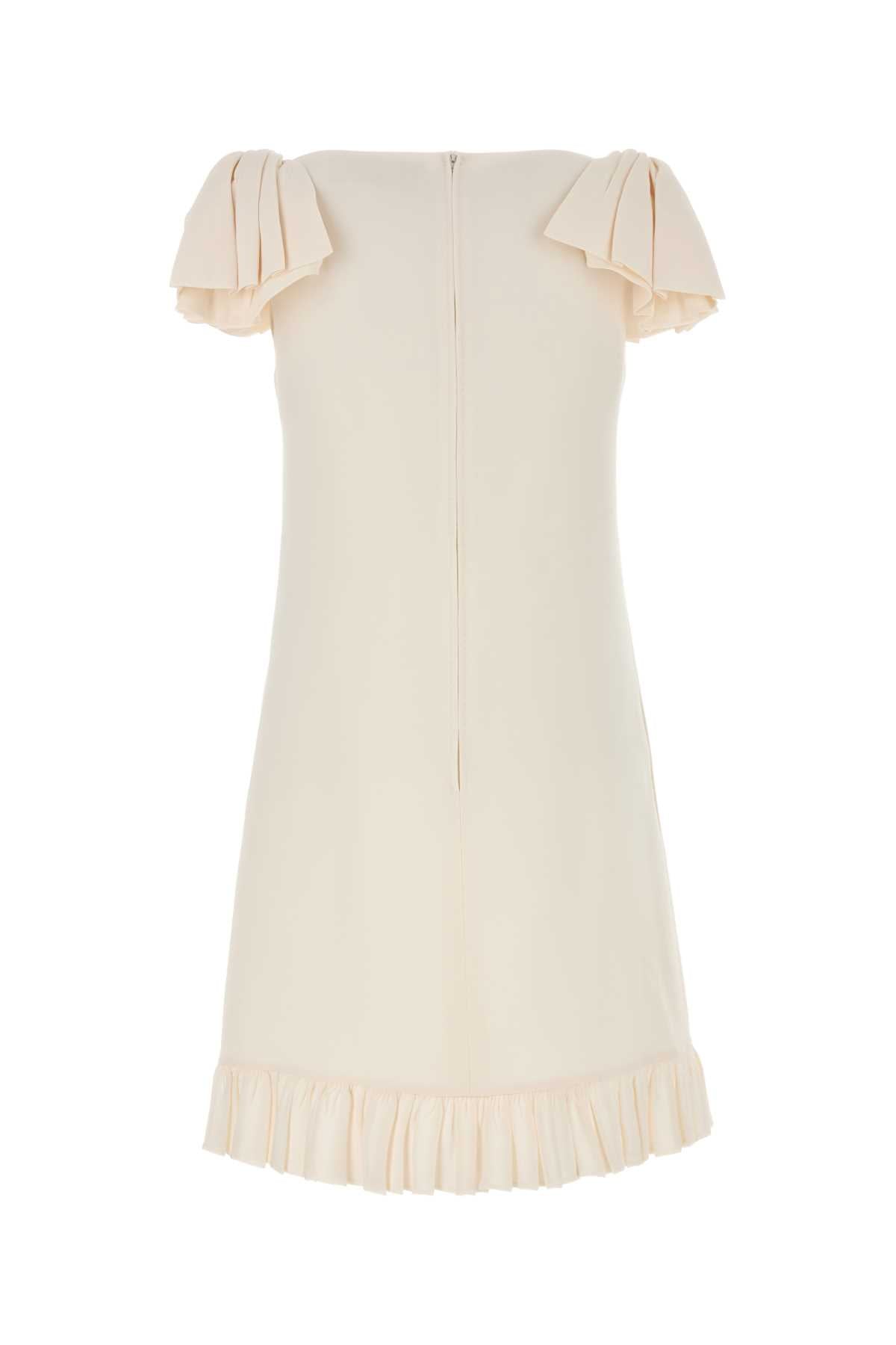 Valentino Garavani Women Ivory Wool Blend Dress DestGlow