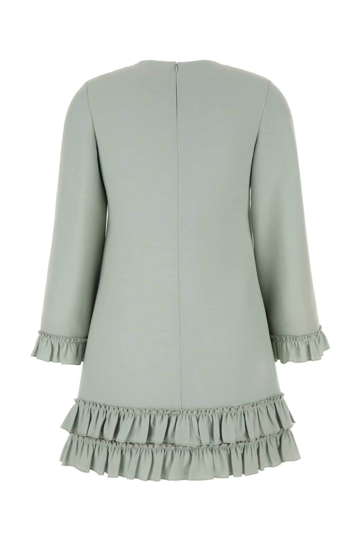 Valentino Garavani Women Mint Green Wool Blend Mini Dress DestGlow