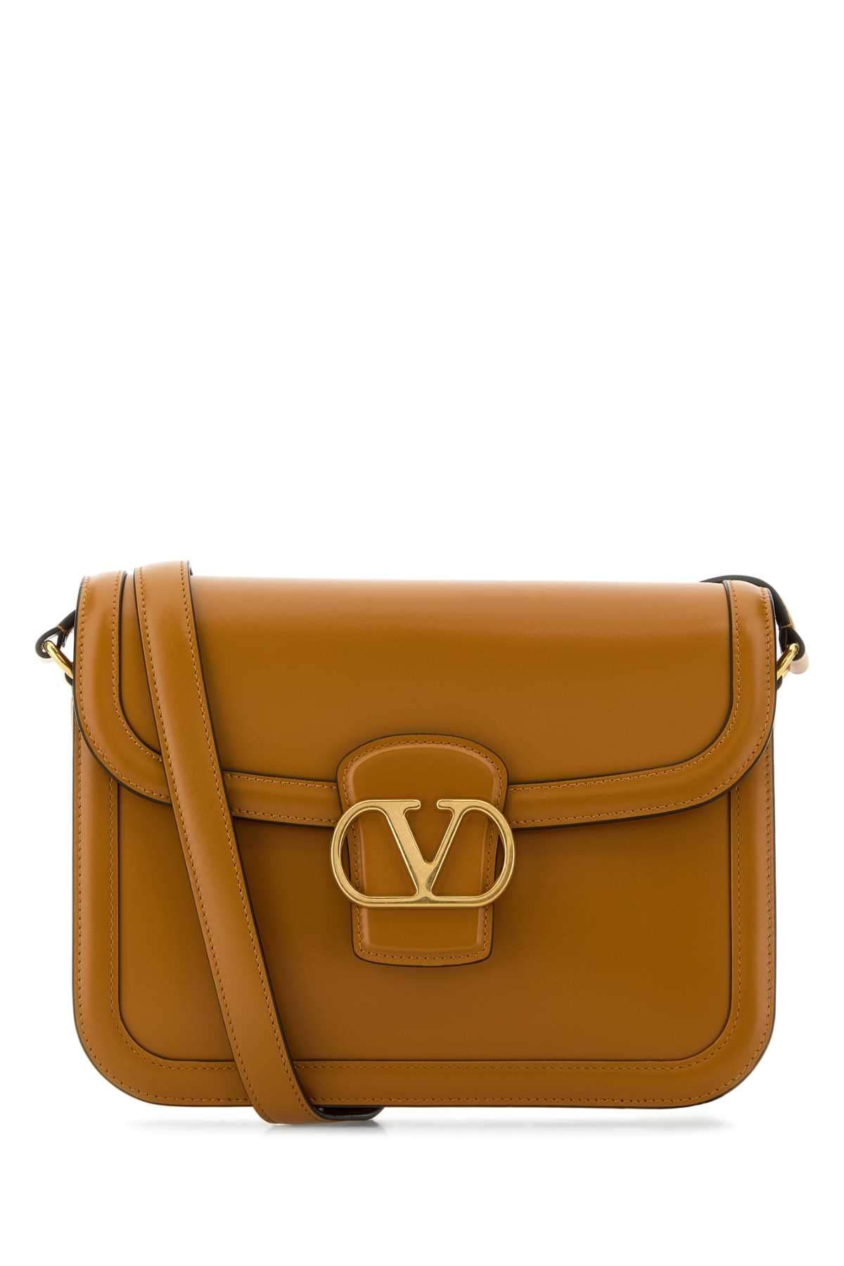 Valentino Garavani Women Camel Leather 9To5 Shoulder Bag DestGlow