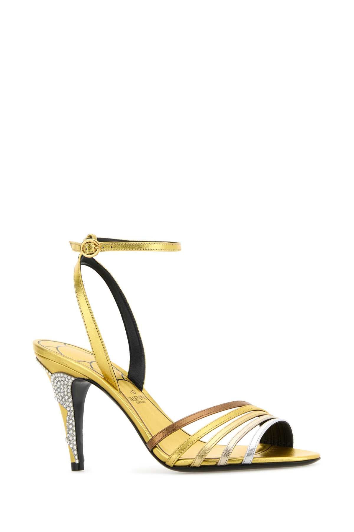 Valentino Garavani Women Multicolor Leather Ladycrush Sandals by Luosophy