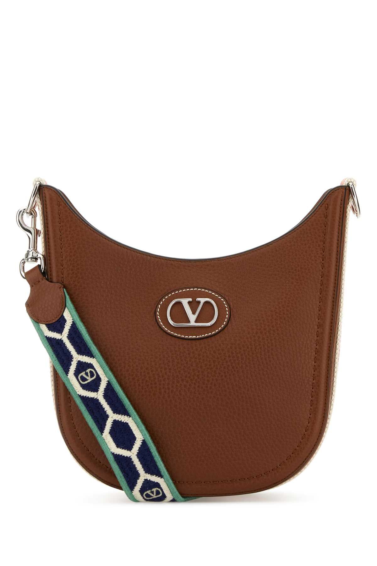 Valentino Garavani Women Caramel Leather Vlogo Signature Shoulder Bag DestGlow