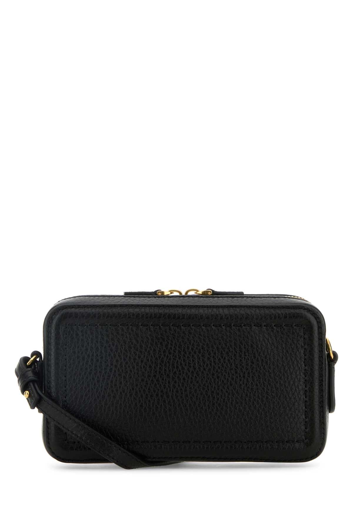Valentino Garavani Women Black Leather Vlogo Crossbody Bag by Luosophy