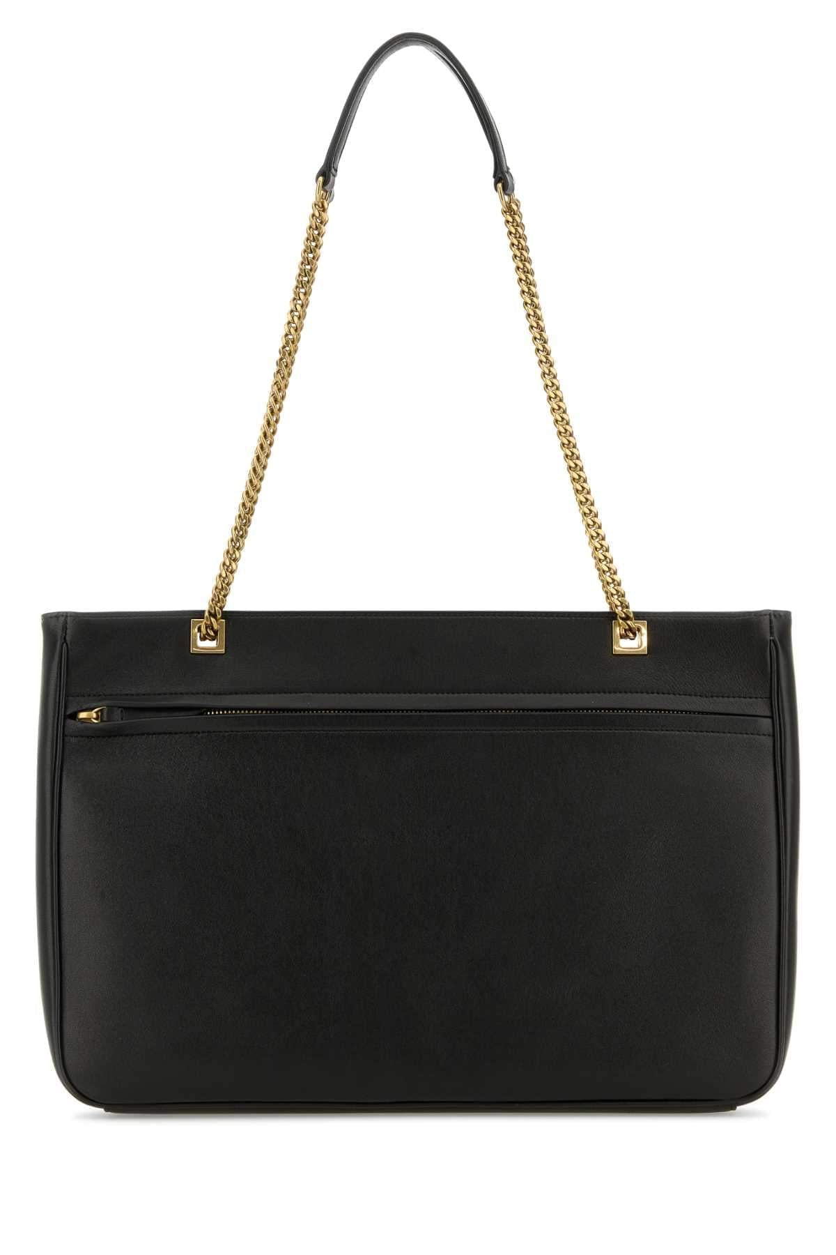 Valentino Garavani Women Black Nappa Leather Medium Viva Superstar Shopping Bag DestGlow