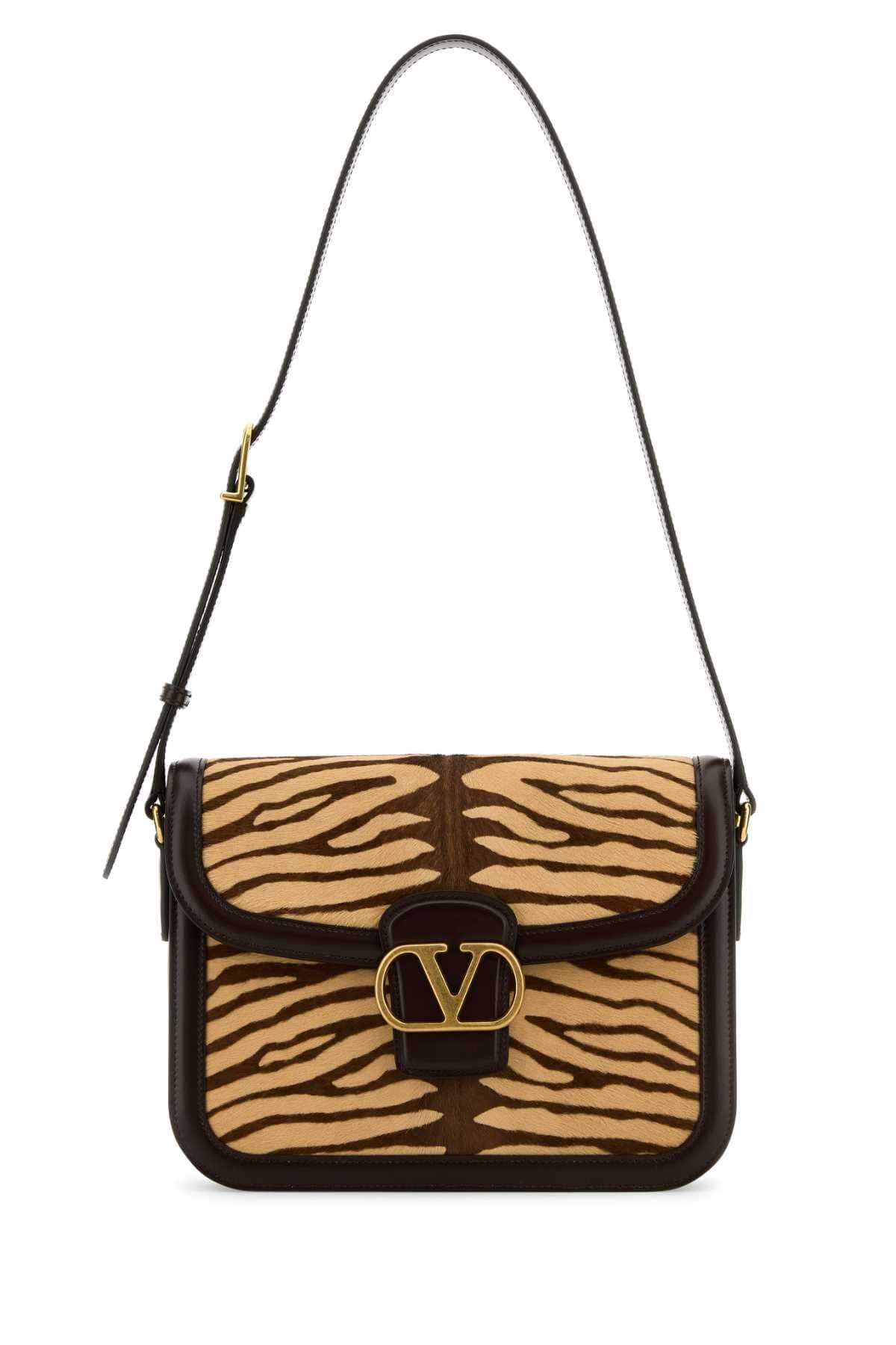 Valentino Garavani Women Two-Tone Calf Hair And Leather 9To5 Shoulder Bag DestGlow