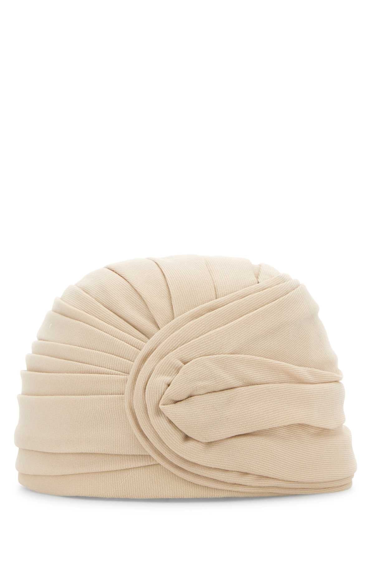 Valentino Garavani Women Sand Wool Turban DestGlow