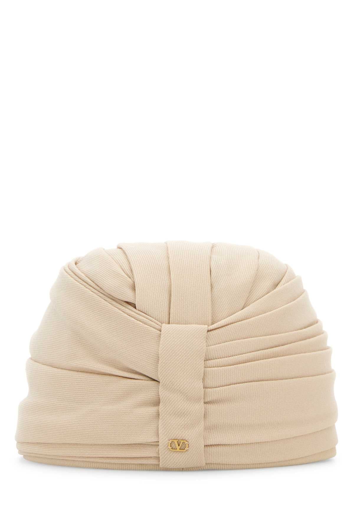 Valentino Garavani Women Sand Wool Turban DestGlow