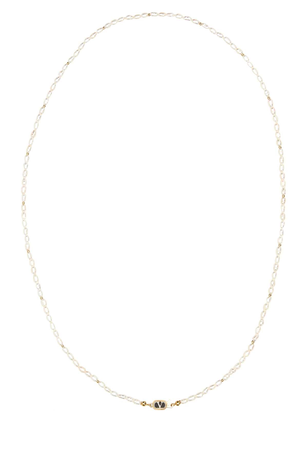 Valentino Garavani Women Pearls Ovalette Necklace DestGlow