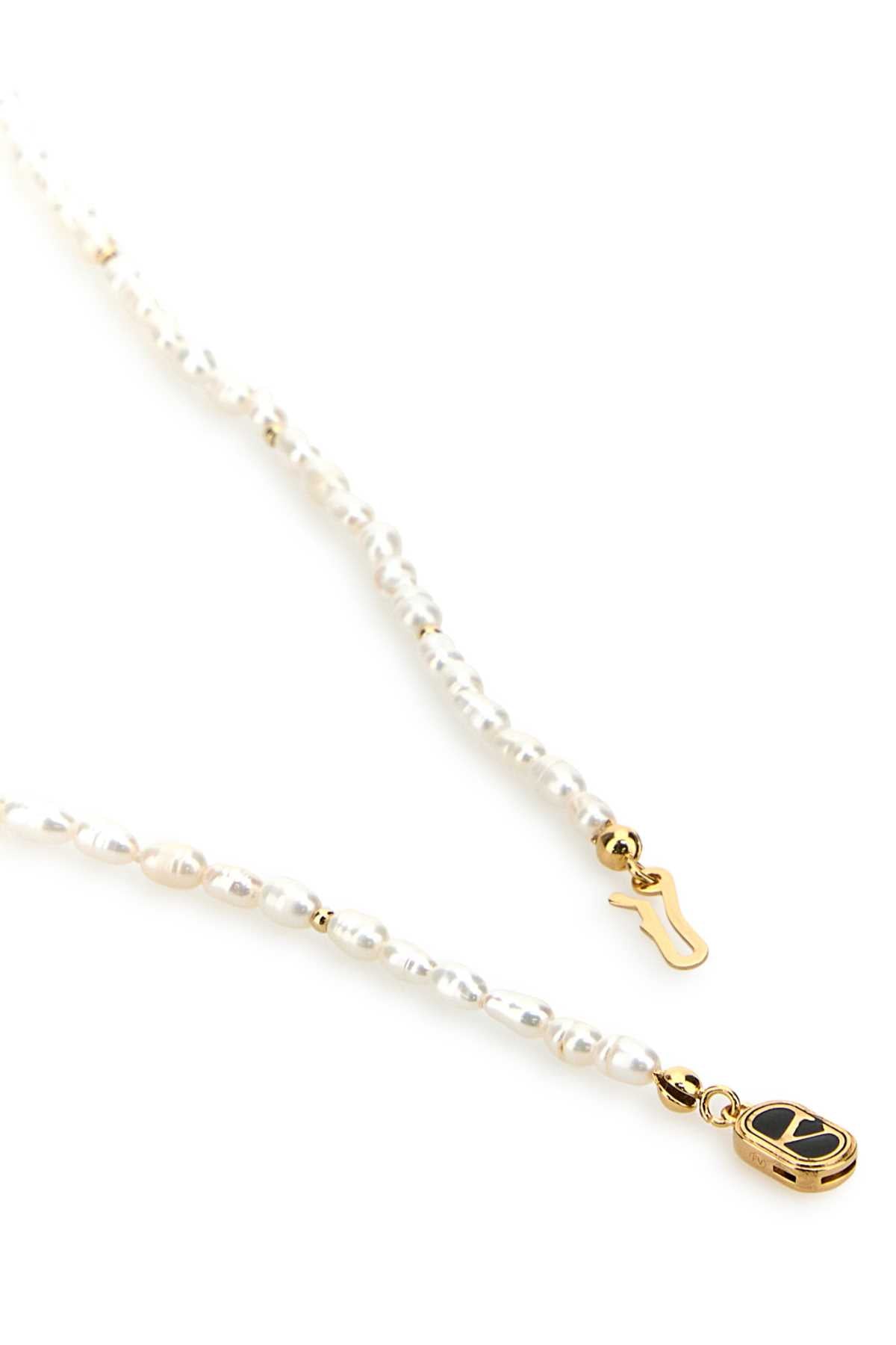 Valentino Garavani Women Pearls Ovalette Necklace DestGlow