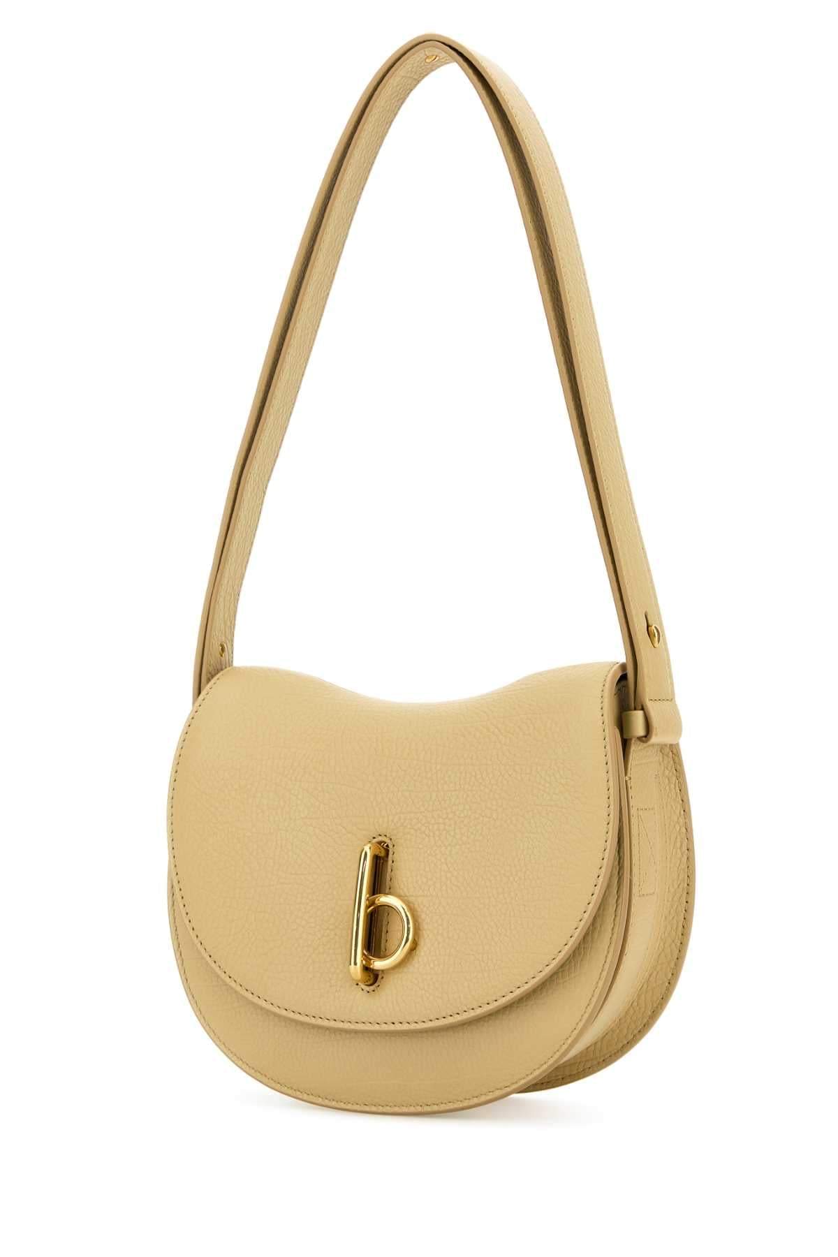 Burberry Women Beige Leather Small Rocking Horse Shoulder Bag DestGlow