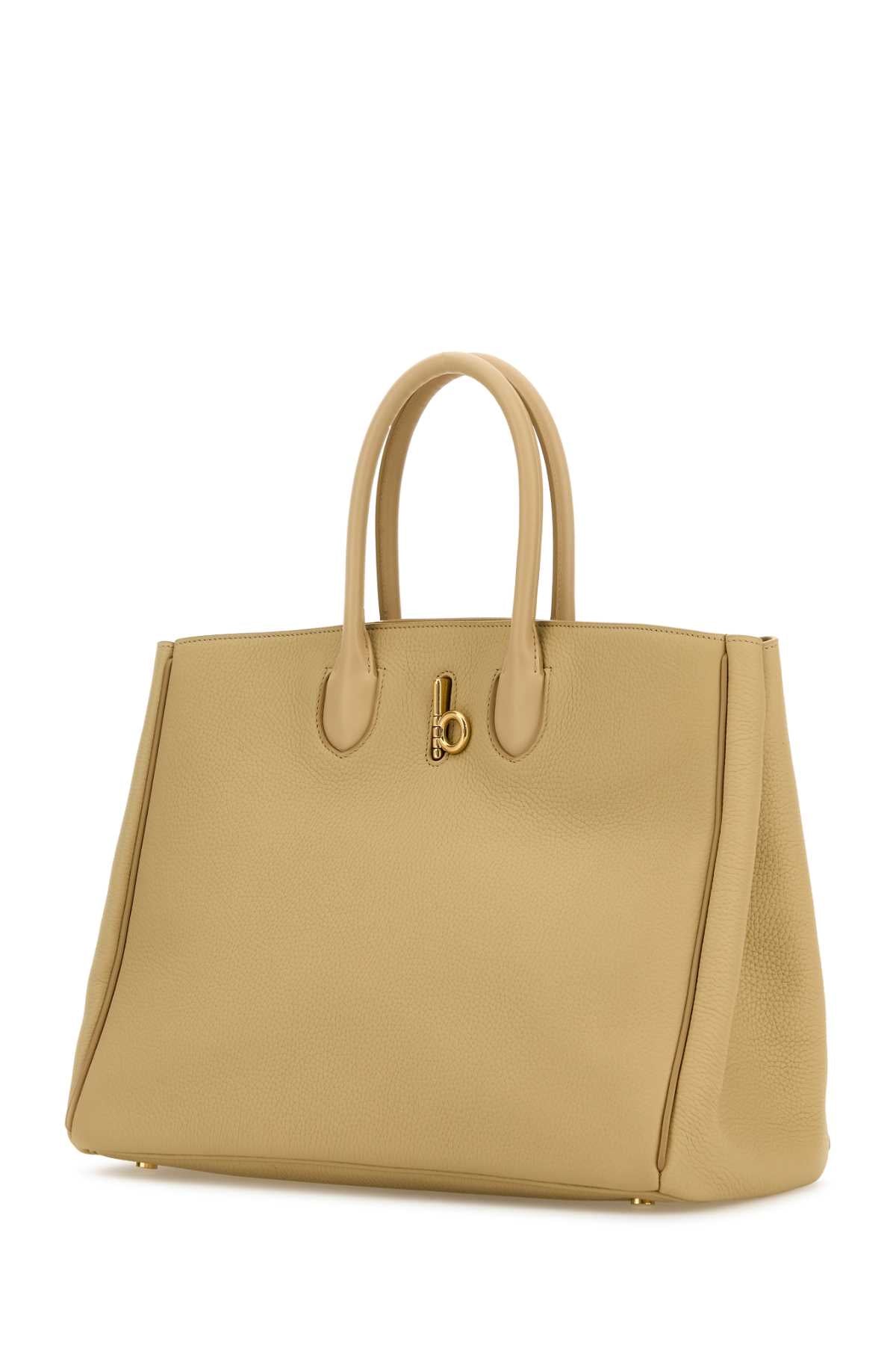 Burberry Women Beige Leather Medium Rocking Horse Handbag by Luosophy