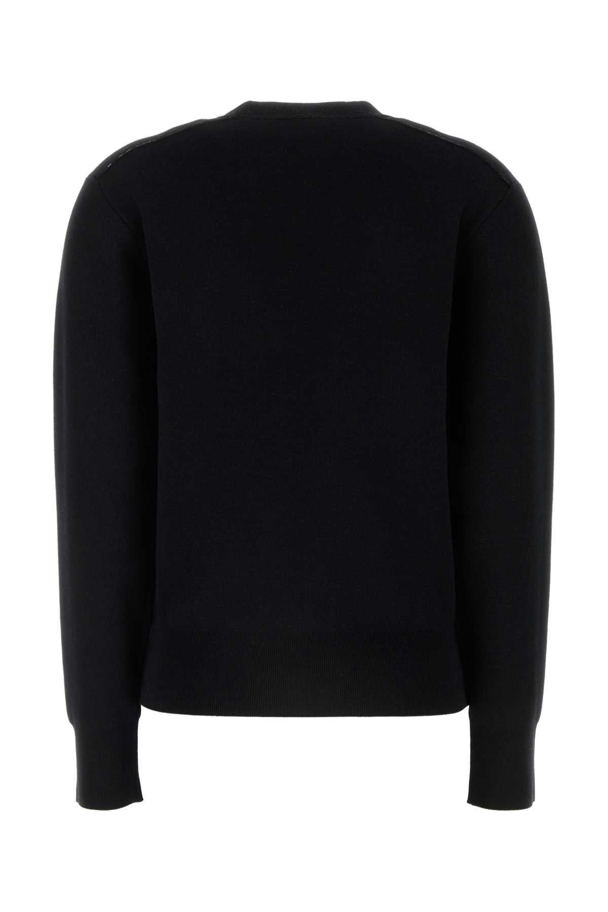 Burberry Women Black Stretch Wool Blend Sweater DestGlow