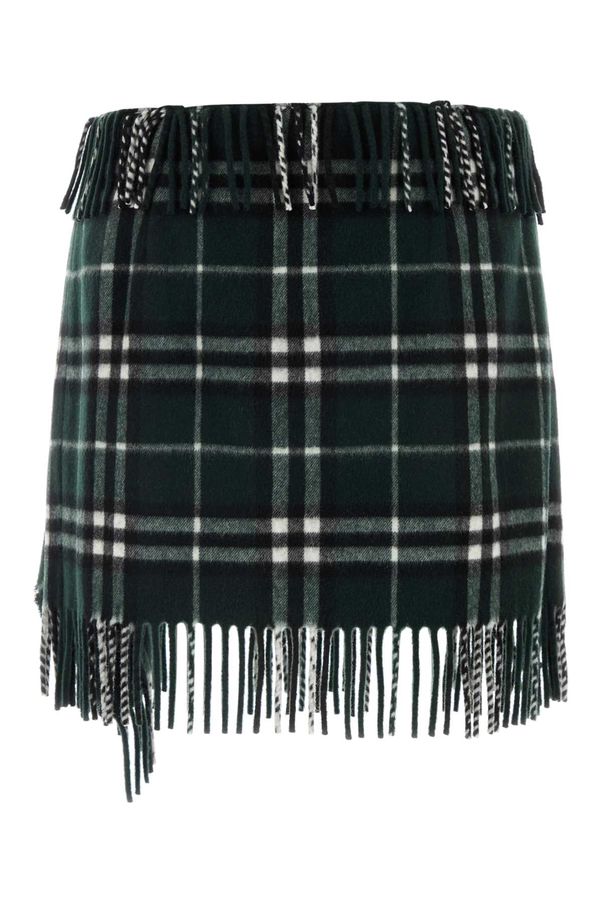 Burberry Women Embroidered Wool Blend Mini Skirt DestGlow