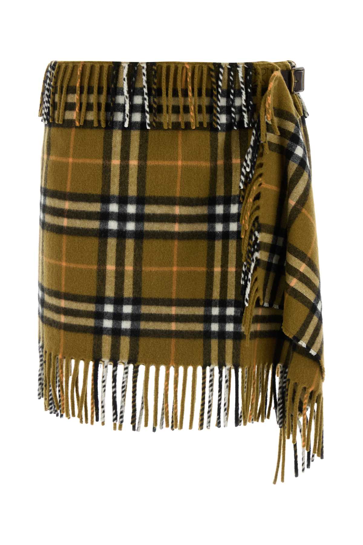 Burberry Women Embroidered Wool Blend Mini Skirt DestGlow