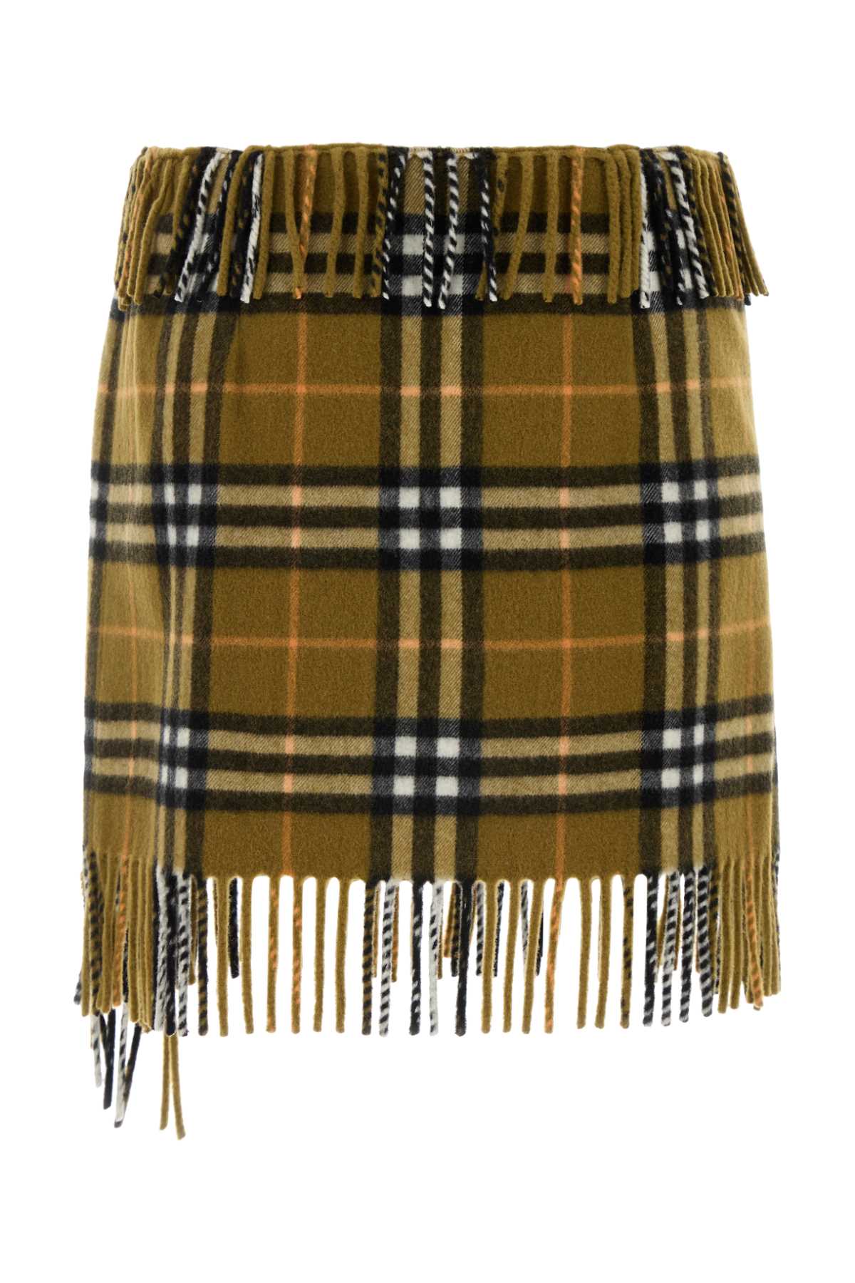 Burberry Women Embroidered Wool Blend Mini Skirt DestGlow