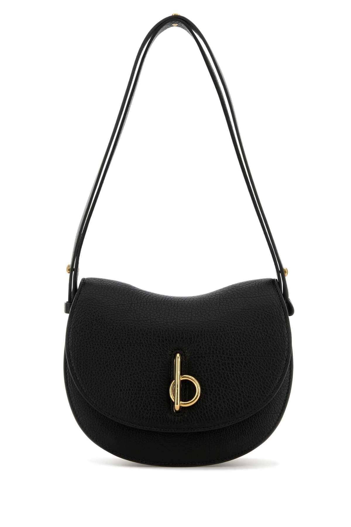 Burberry Women Black Leather Small Rocking Horse Shoulder Bag DestGlow