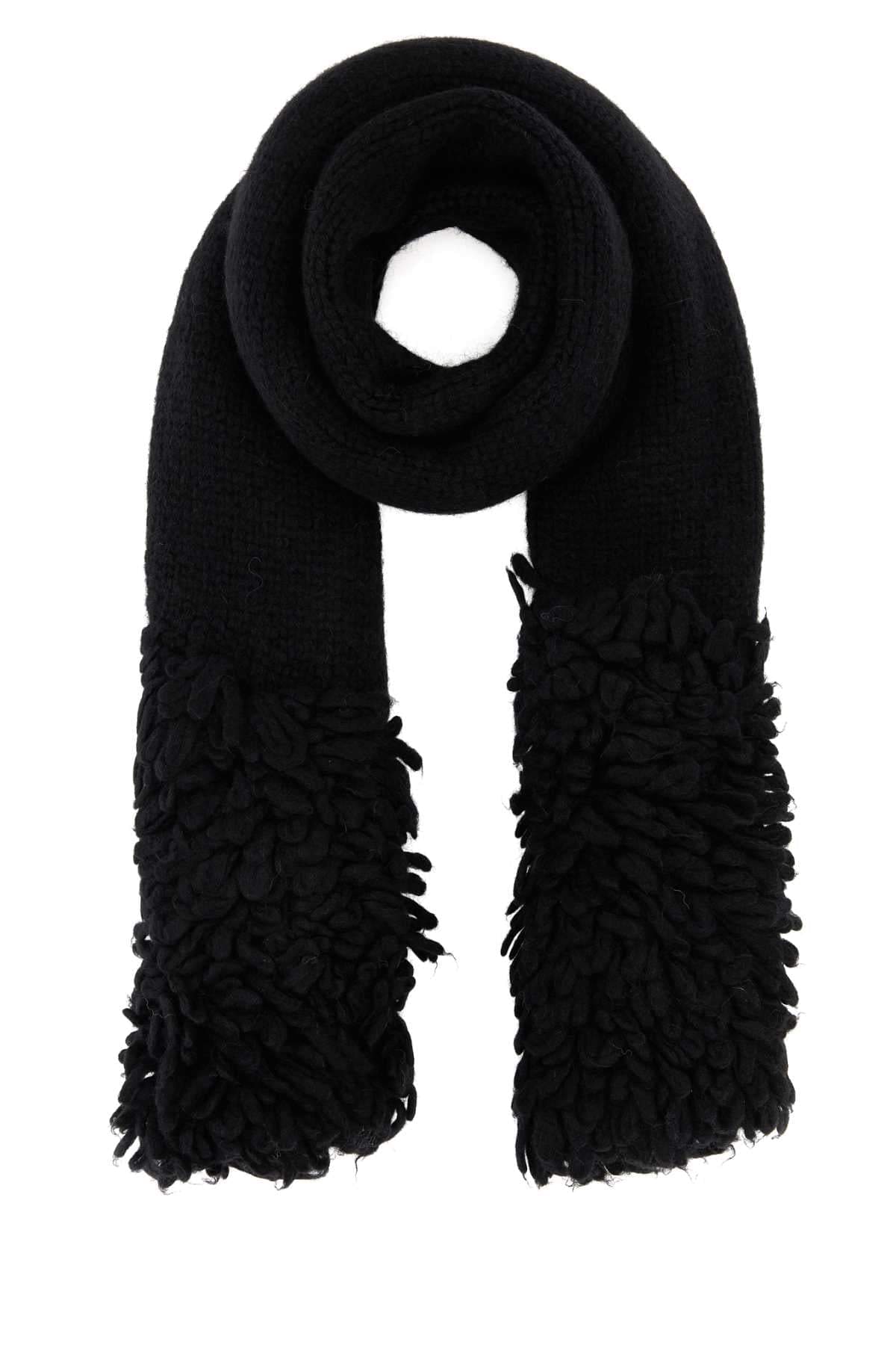 Loewe Women Black Alpaca Blend Scarf DestGlow