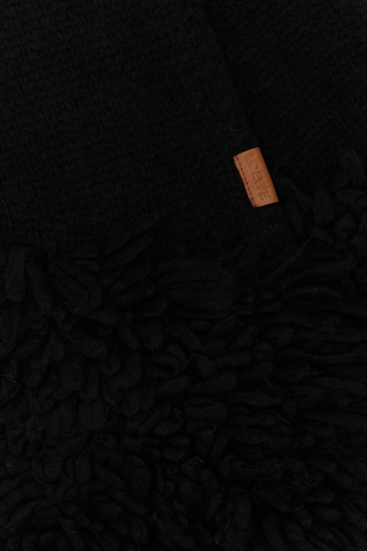 Loewe Women Black Alpaca Blend Scarf DestGlow
